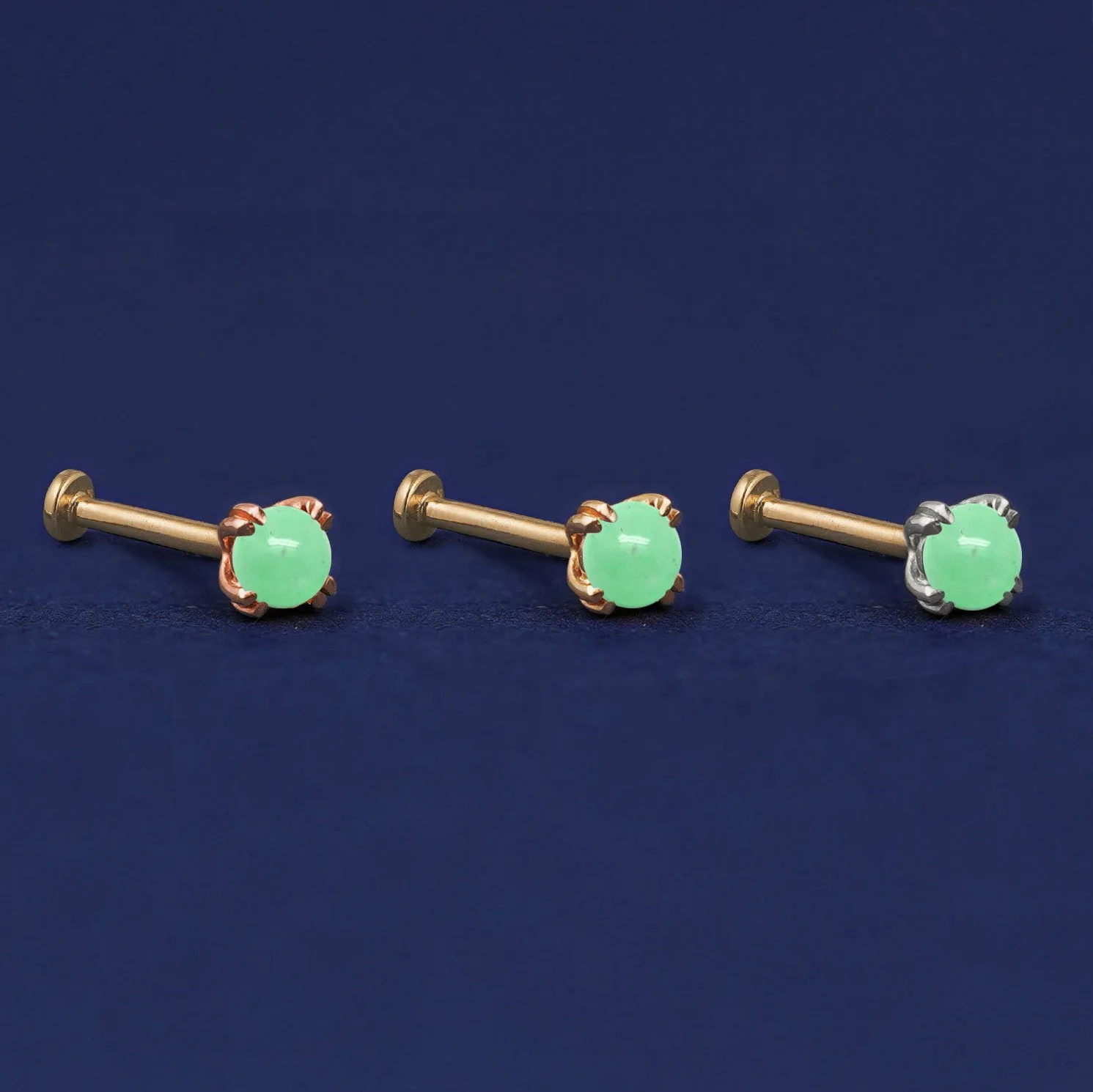 Jade Flatback Piercing
