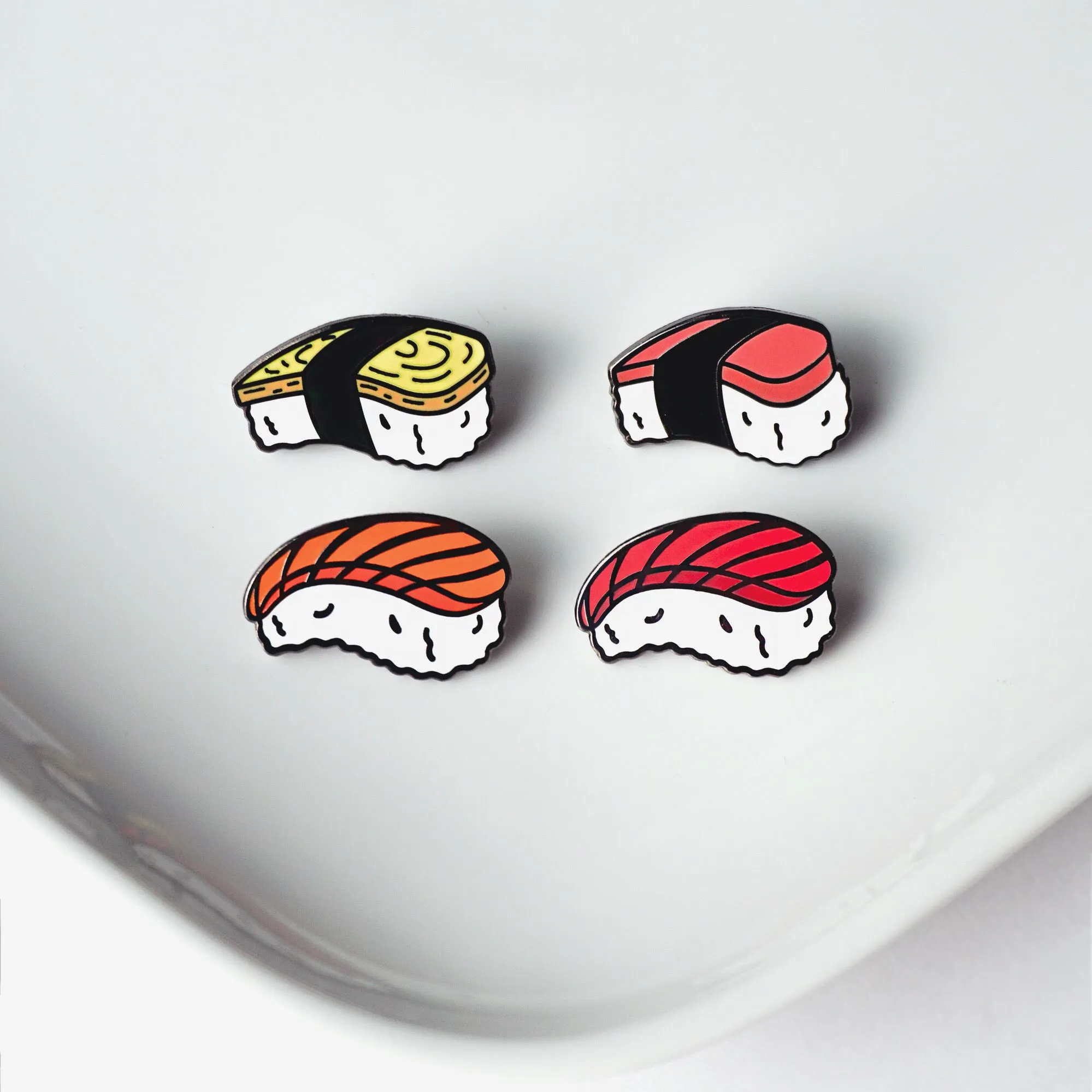Japan: Salmon (Sake) Nigiri Sushi Lapel Enamel Pin