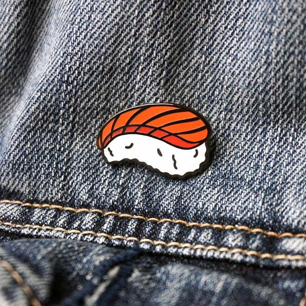Japan: Salmon (Sake) Nigiri Sushi Lapel Enamel Pin