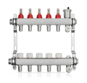 John Guest Speedfit Lowfit 5 Port Manifold Stainless Steel (12mm Connections)