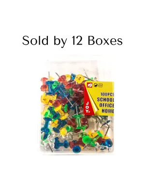Joy Transparent Head Push Pin 100pcs (12Box)