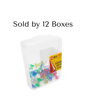 Joy Transparent Head Push Pin 30pcs (12Box)