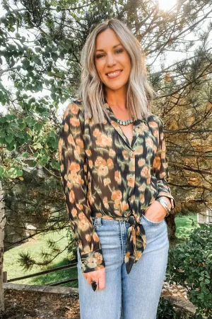 Joyce Tie Front Blouse