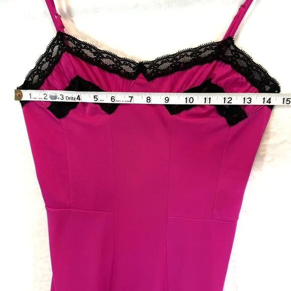 JP Gaultier x Target Pink Slip Dress Nightgown Lingerie Black Lace Small