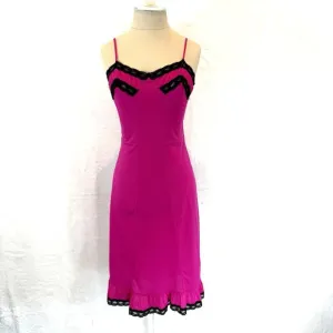 JP Gaultier x Target Pink Slip Dress Nightgown Lingerie Black Lace Small