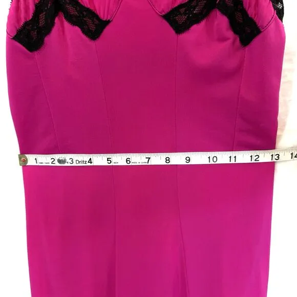 JP Gaultier x Target Pink Slip Dress Nightgown Lingerie Black Lace Small