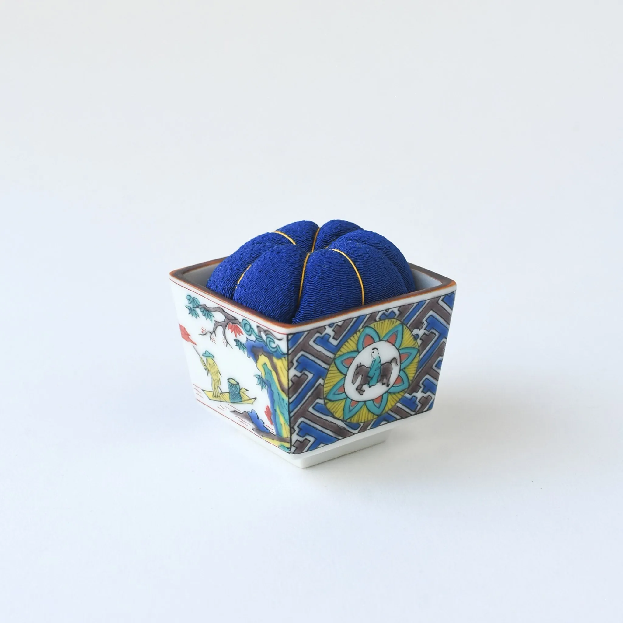 Kutani Pin Cushion, Indigo Kokutani