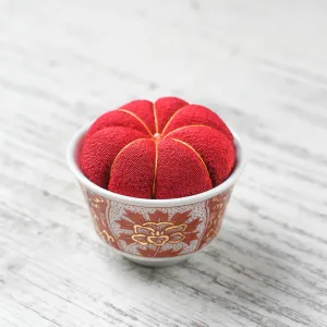 Kutani Pin Cushion, Red Iidaya