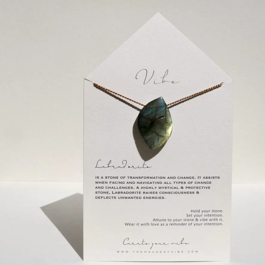 LABRADORITE FREEFORM LEAF