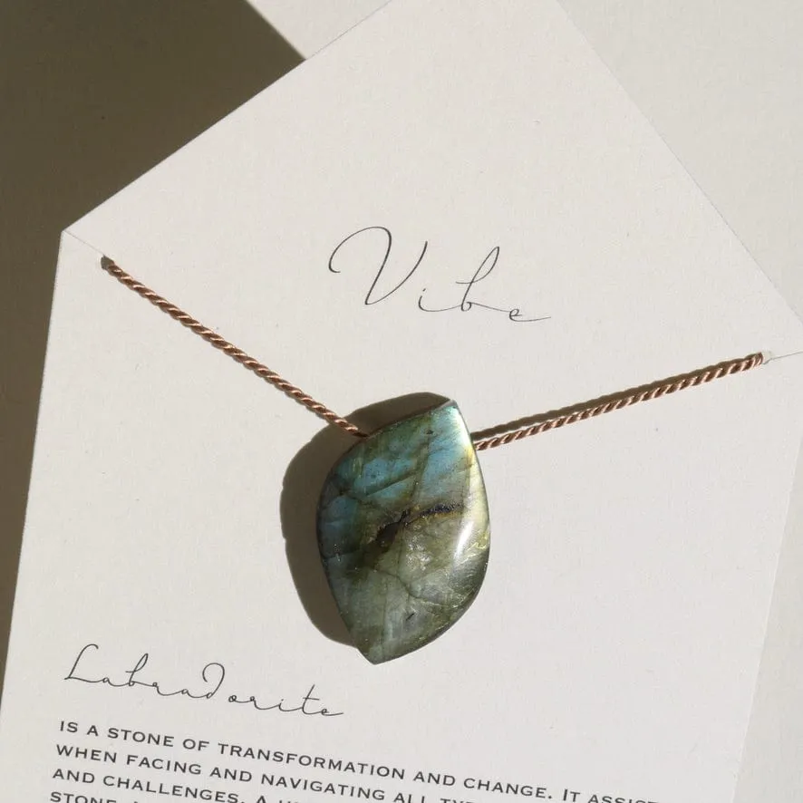 LABRADORITE FREEFORM LEAF