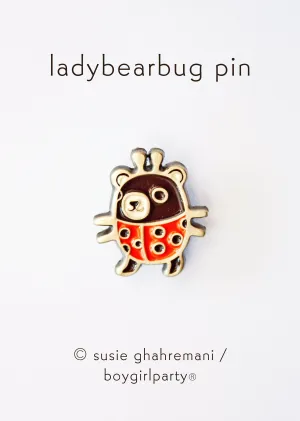 LadyBearBug Enamel Pin by boygirlparty - Tiny Ladybug Bear Pin