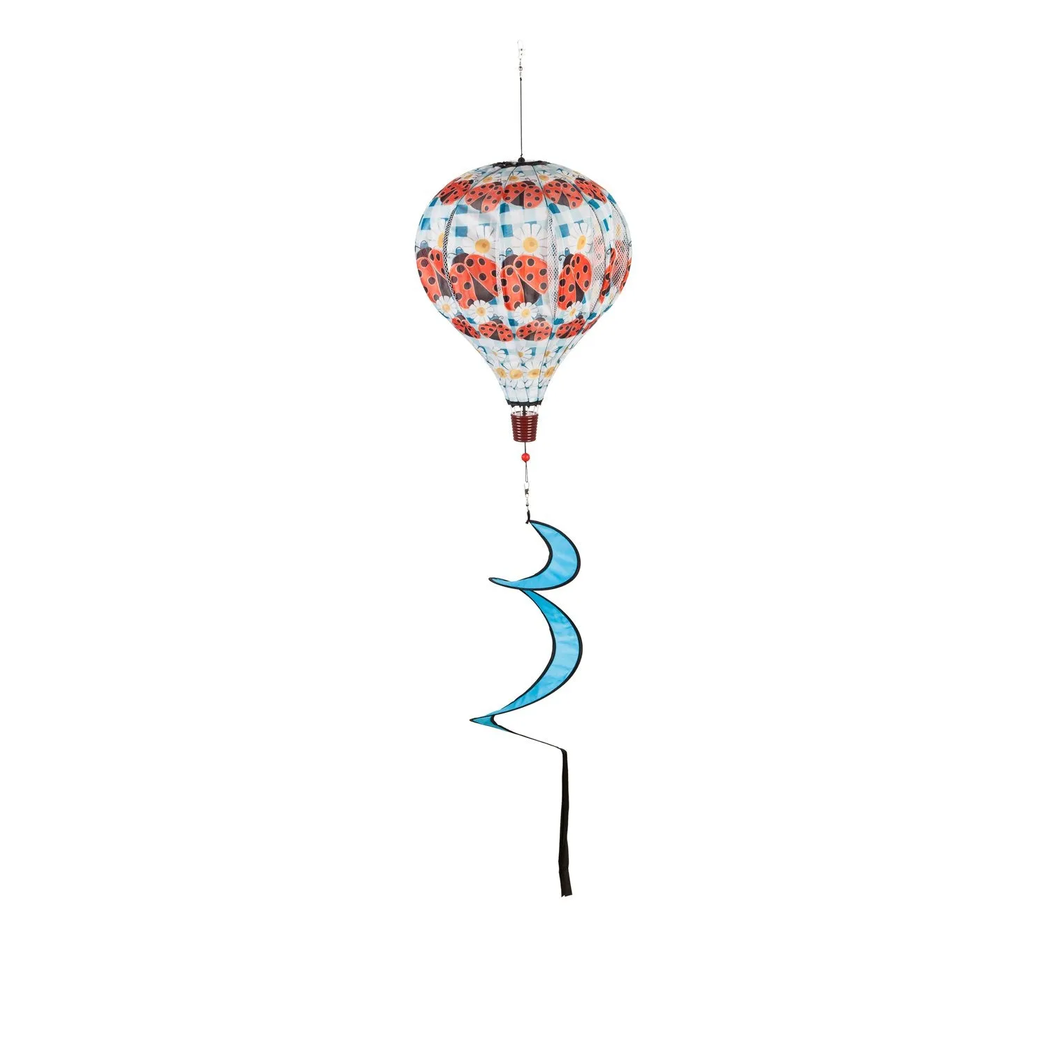 Ladybug Plaid Balloon Spinner,45b333