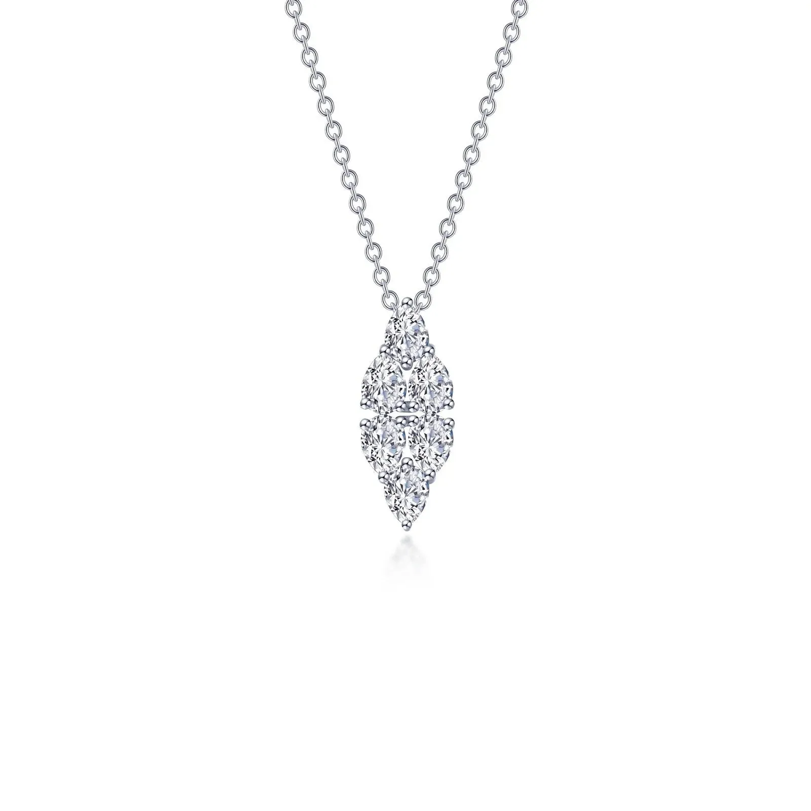 Lafonn Simulated Diamond Cluster Necklace N0326CLP