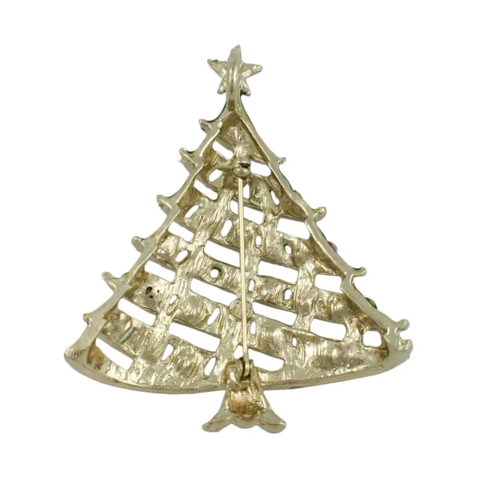 Large Light Green Christmas Tree Brooch Pin - XP132
