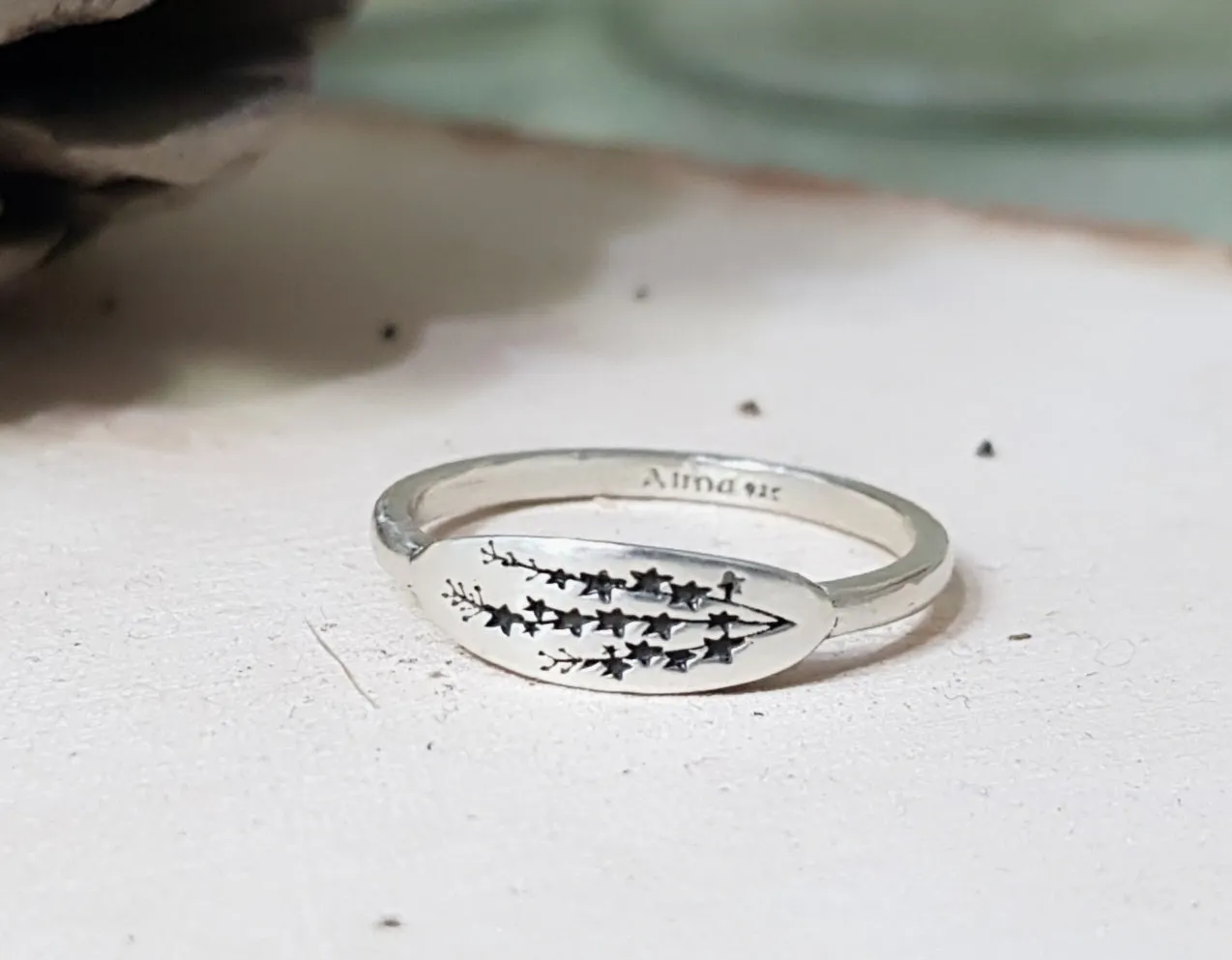 Lavender Leaves Ring