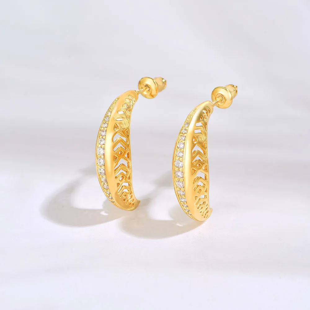 Leaf / Earrings Gold