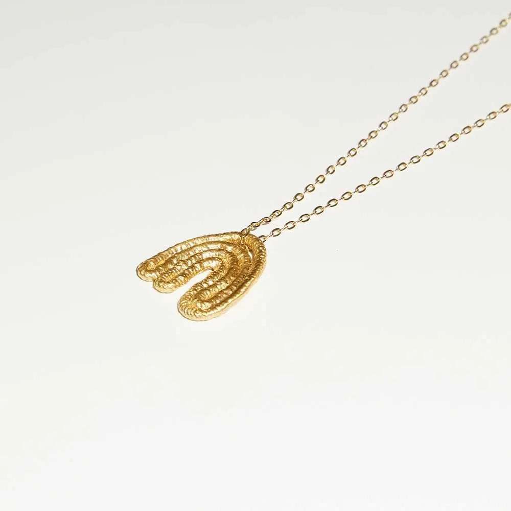 Leaf Pendant - 14K Gold Plate