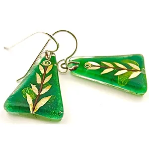 Leaf Triangle Earrings