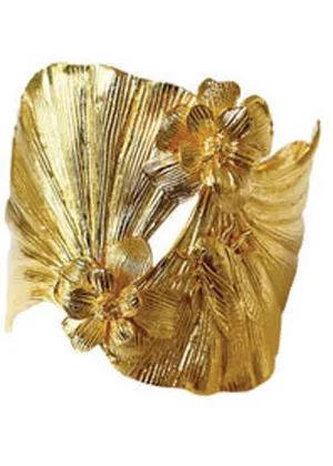 Lotta Djossou Paris Cicada on Leaf Bracelet Gold