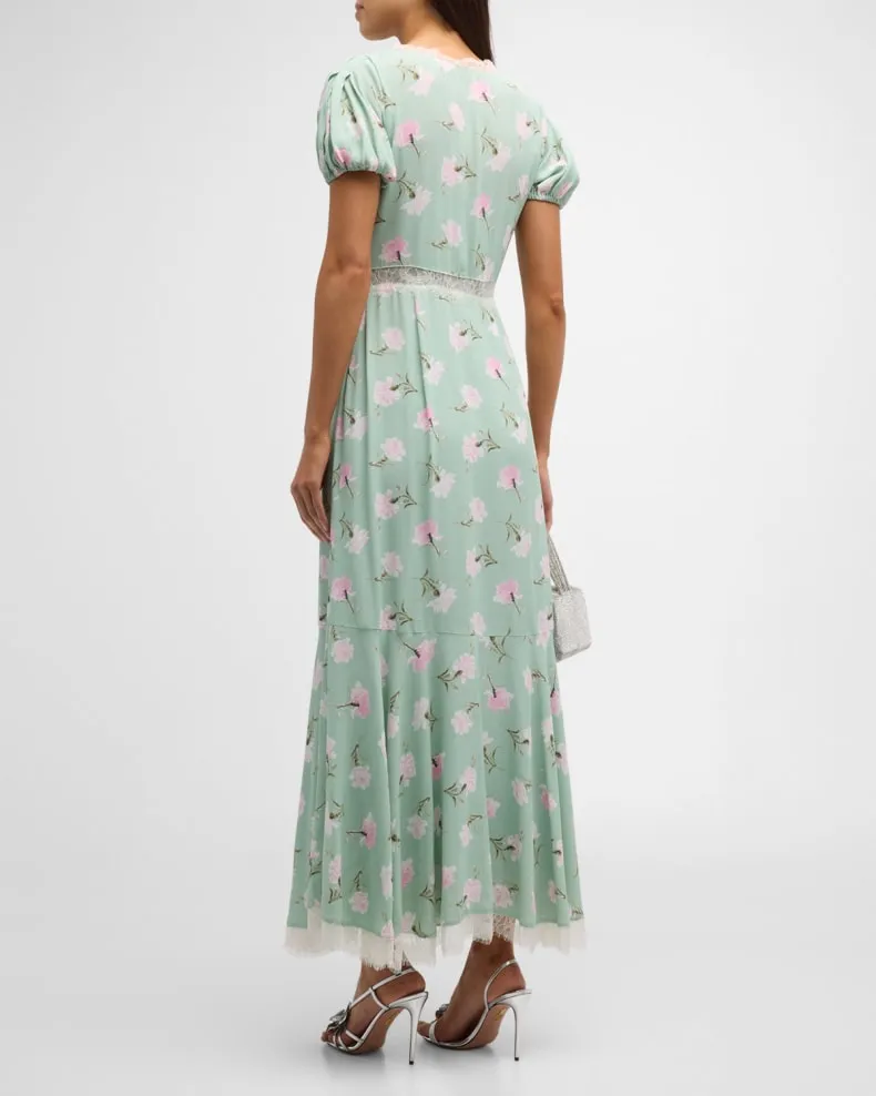 Love Shack Fancy - Aurelle Dress - Aloe Wash