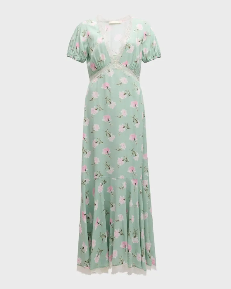 Love Shack Fancy - Aurelle Dress - Aloe Wash