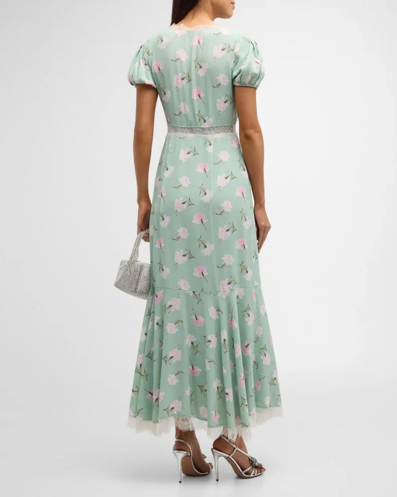Love Shack Fancy - Aurelle Dress - Aloe Wash