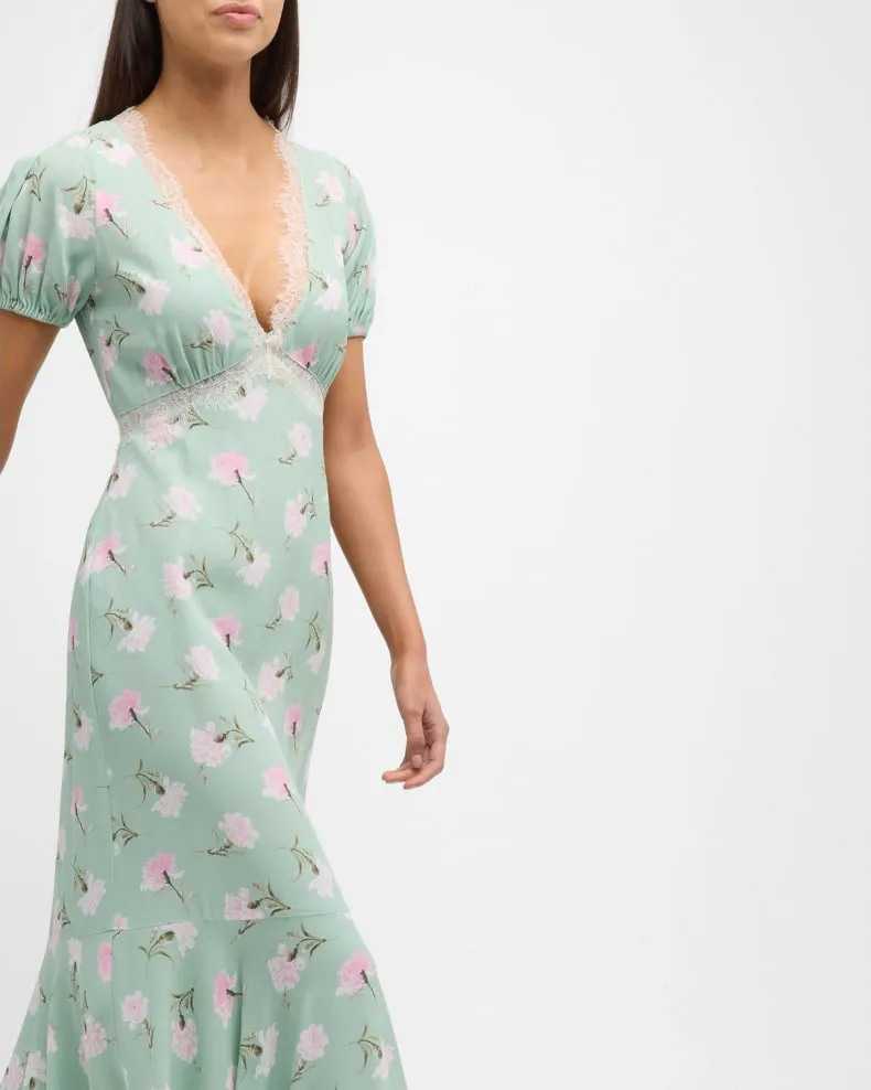 Love Shack Fancy - Aurelle Dress - Aloe Wash