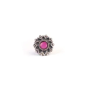 Mallika Silver Nosepin Pierced by Moha
