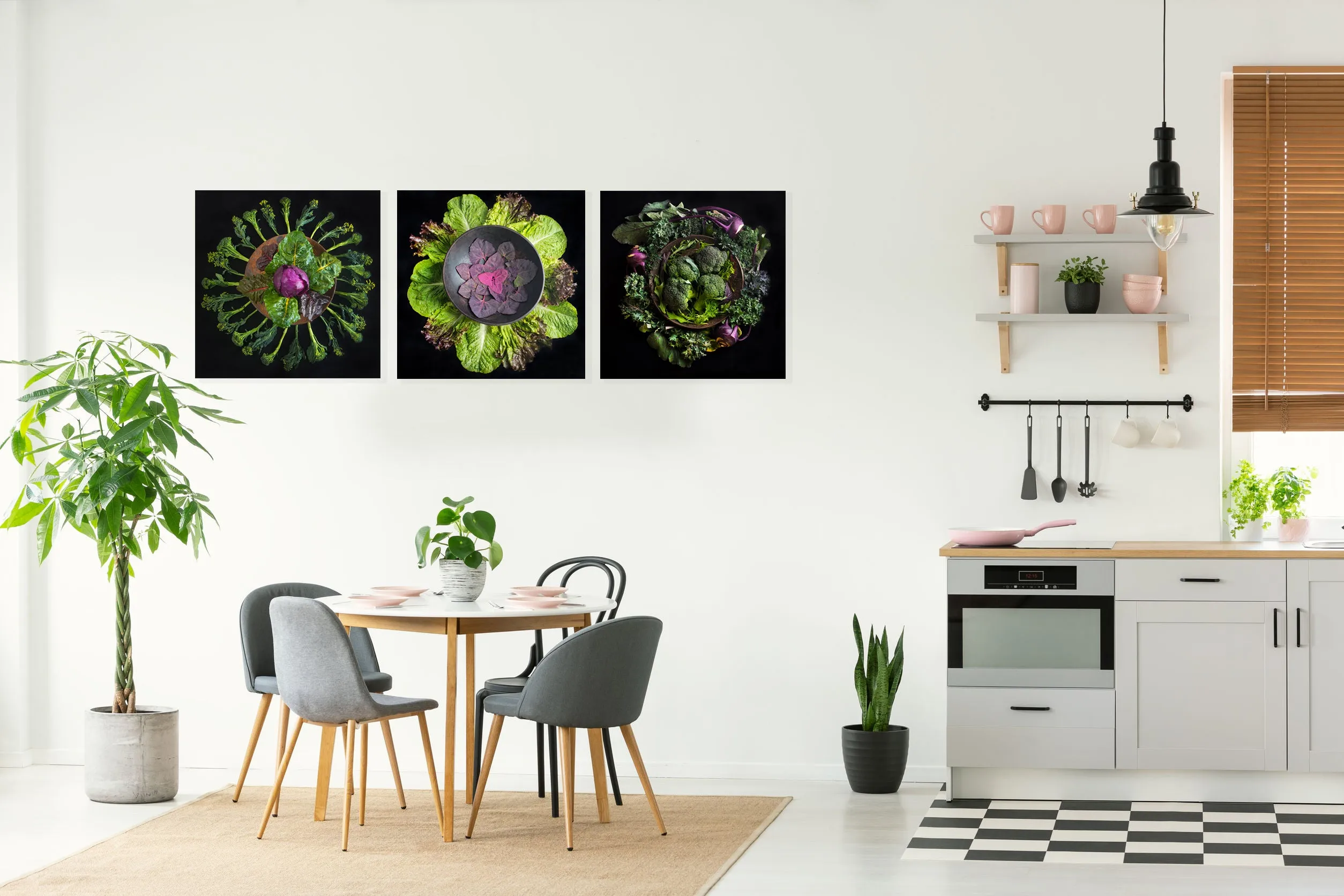 Mandala Fine Art Metal Print, Apple and Greens