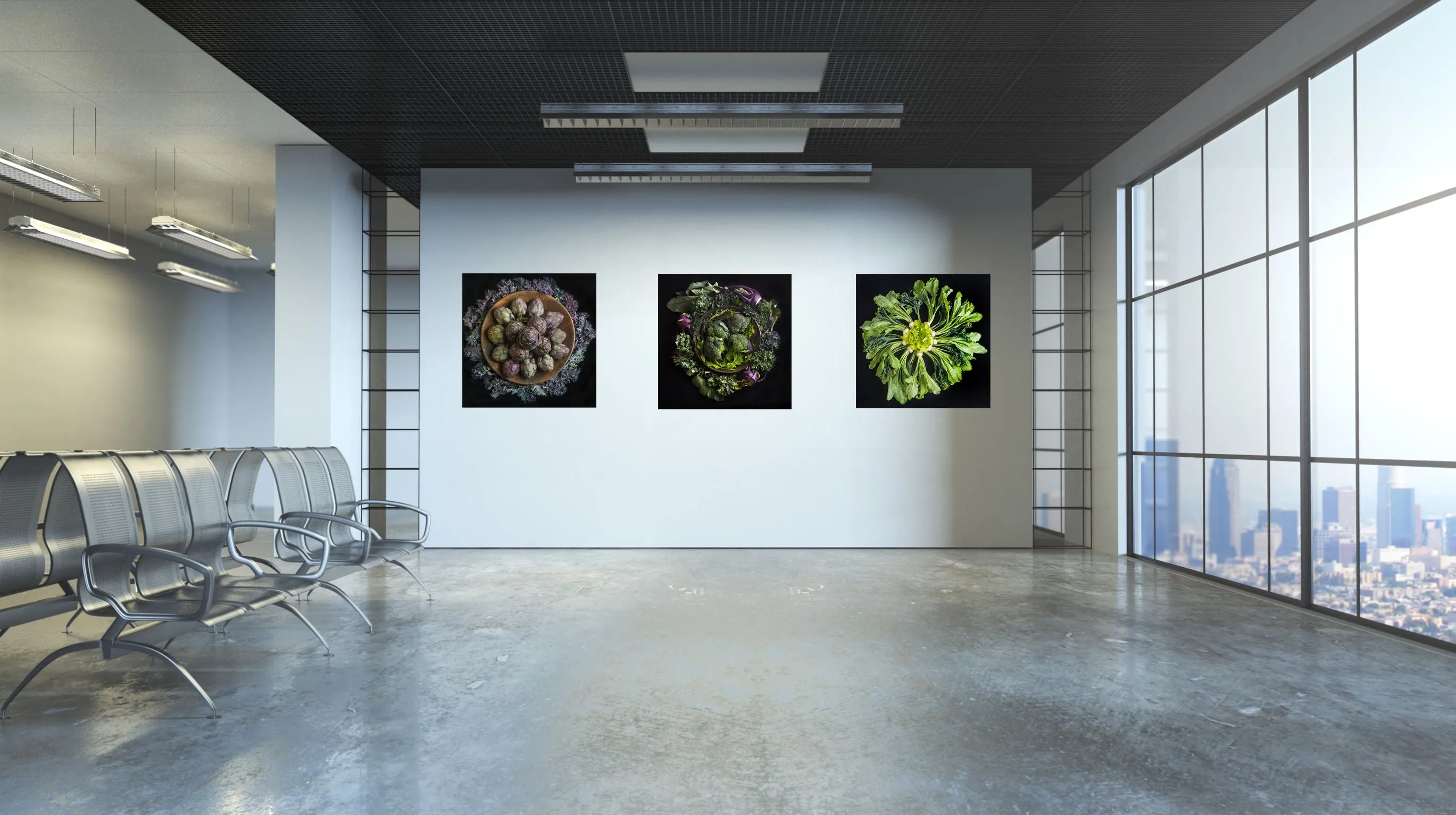 Mandala Fine Art Metal Print, Apple and Greens