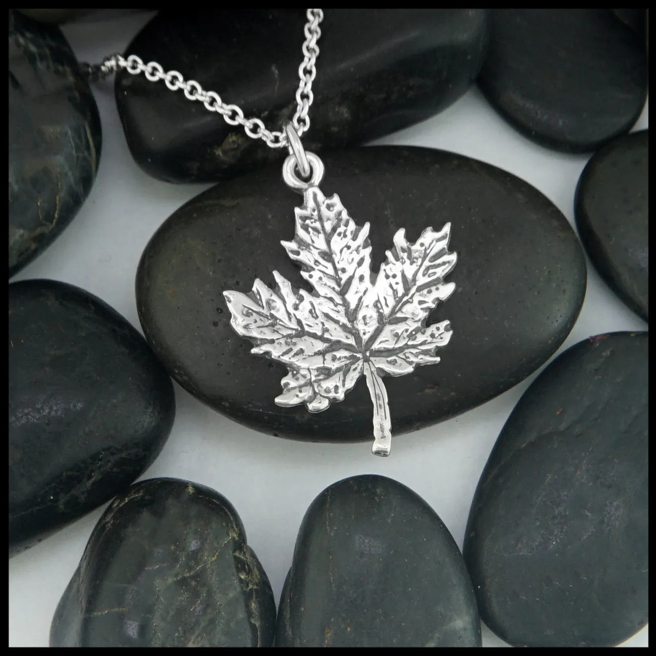 Maple Leaf Pendant and Earring Set