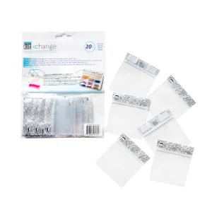 MEDIUM BAGGIES-SILVER  (2.7" x 3.0" capacity) ZipTop Storage Baggies for Craft Supplies