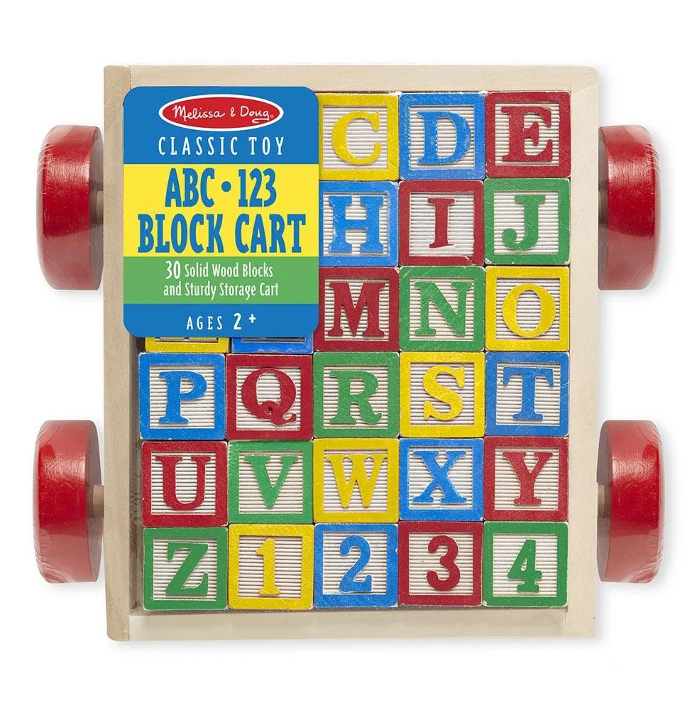 Melissa & Doug Classic ABC Block Cart
