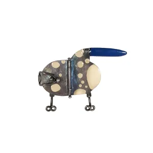 Merganser Pin with Hidden Pearl by Gabrielle Gould