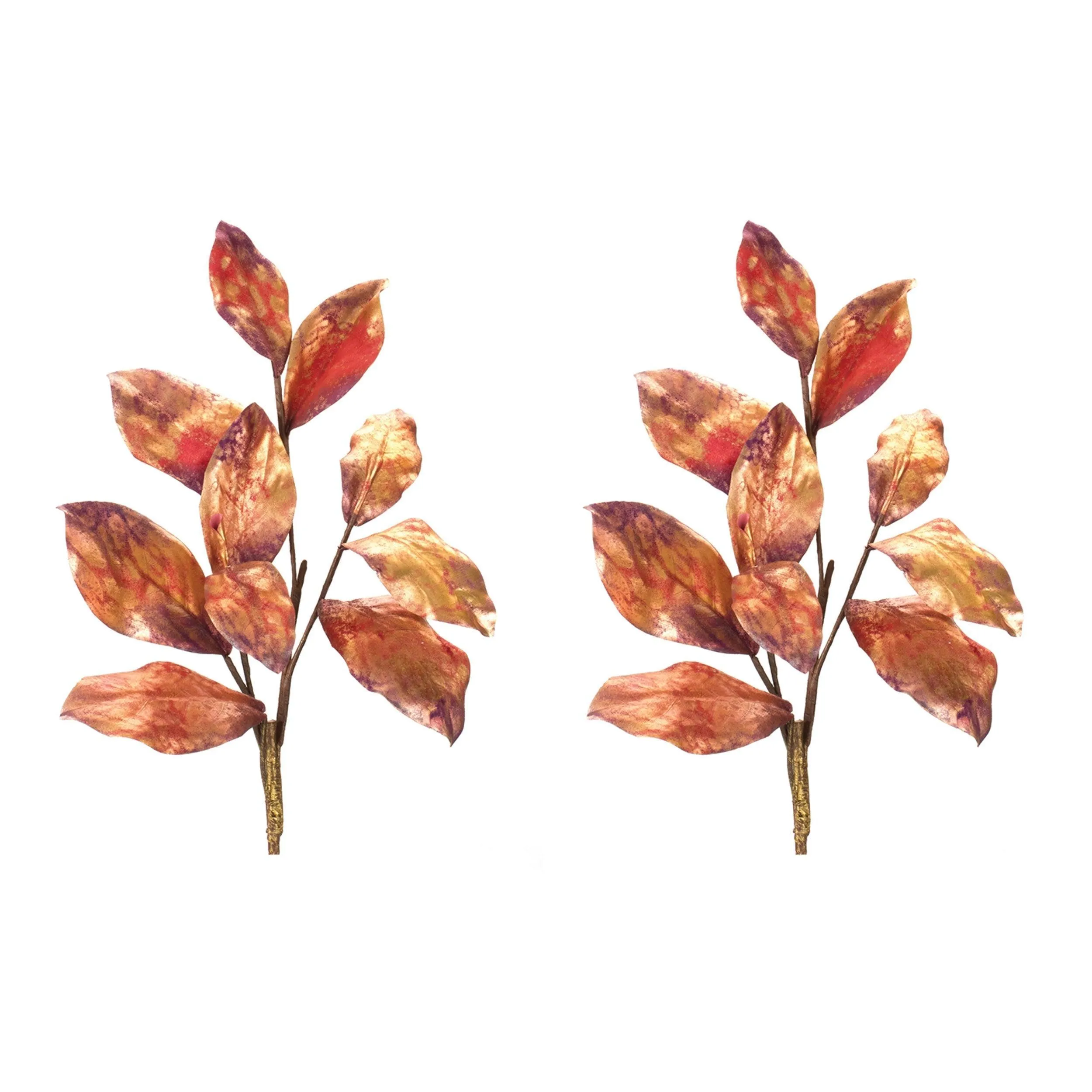 Metallic Harvest Leaf Spray (Set of 2)