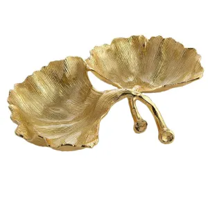 Michael Aram New Leaves Ginkgo Double Compartment Dish