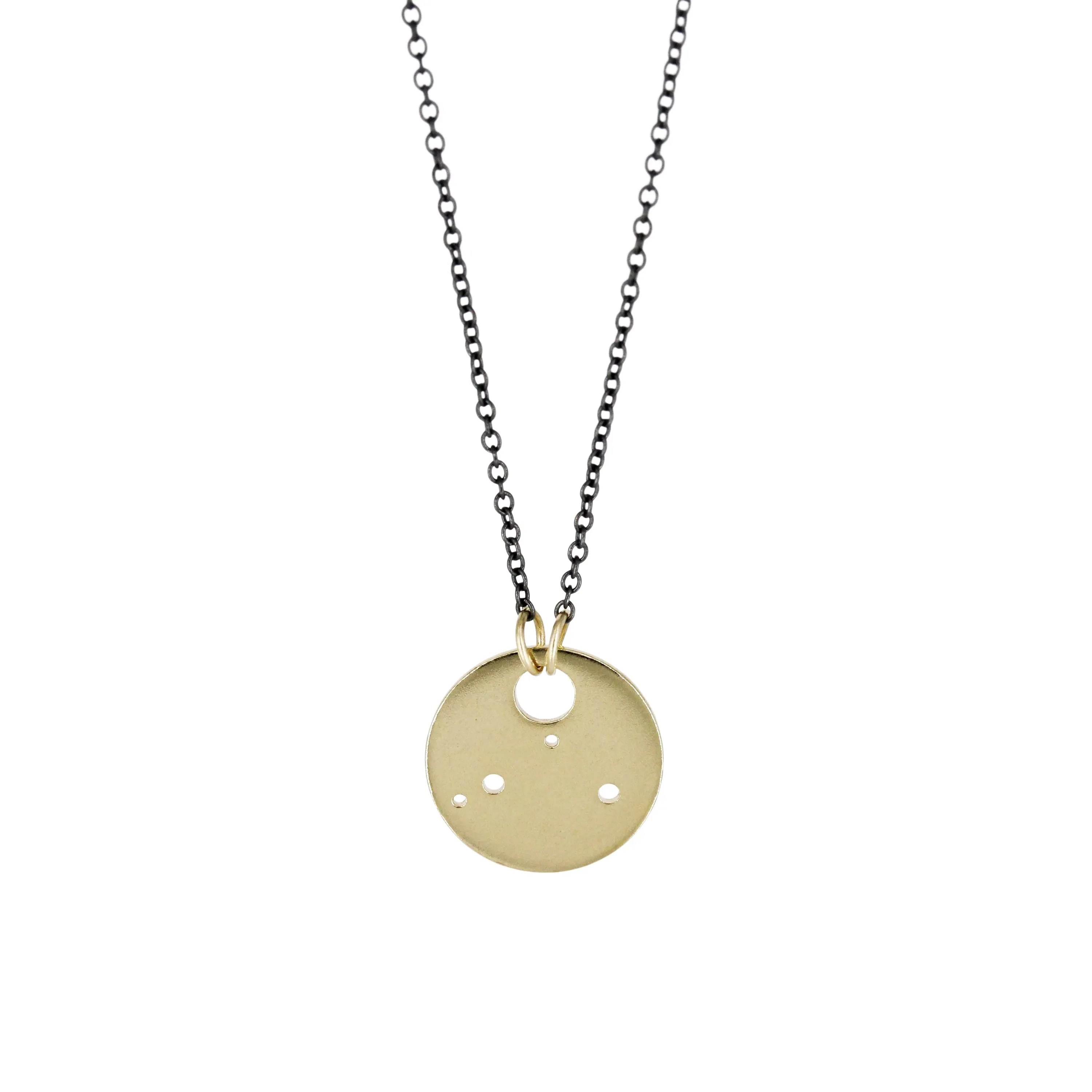 Mixed Metal Libra Zodiac Constellation Necklace