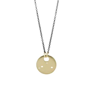 Mixed Metal Libra Zodiac Constellation Necklace