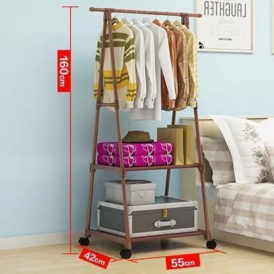 Multi-functional Triangle Simple Coat Rack with Wheels