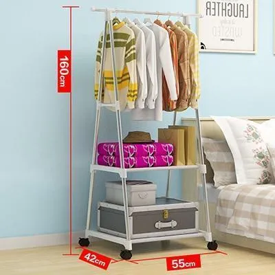 Multi-functional Triangle Simple Coat Rack with Wheels
