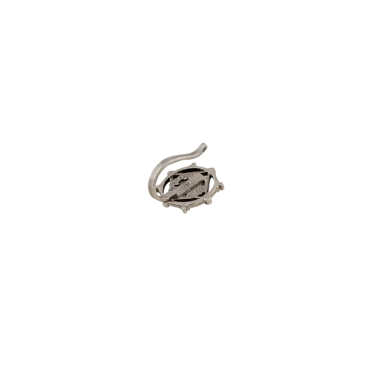 Naksh Silver Nosepin, Clip on by MOHA