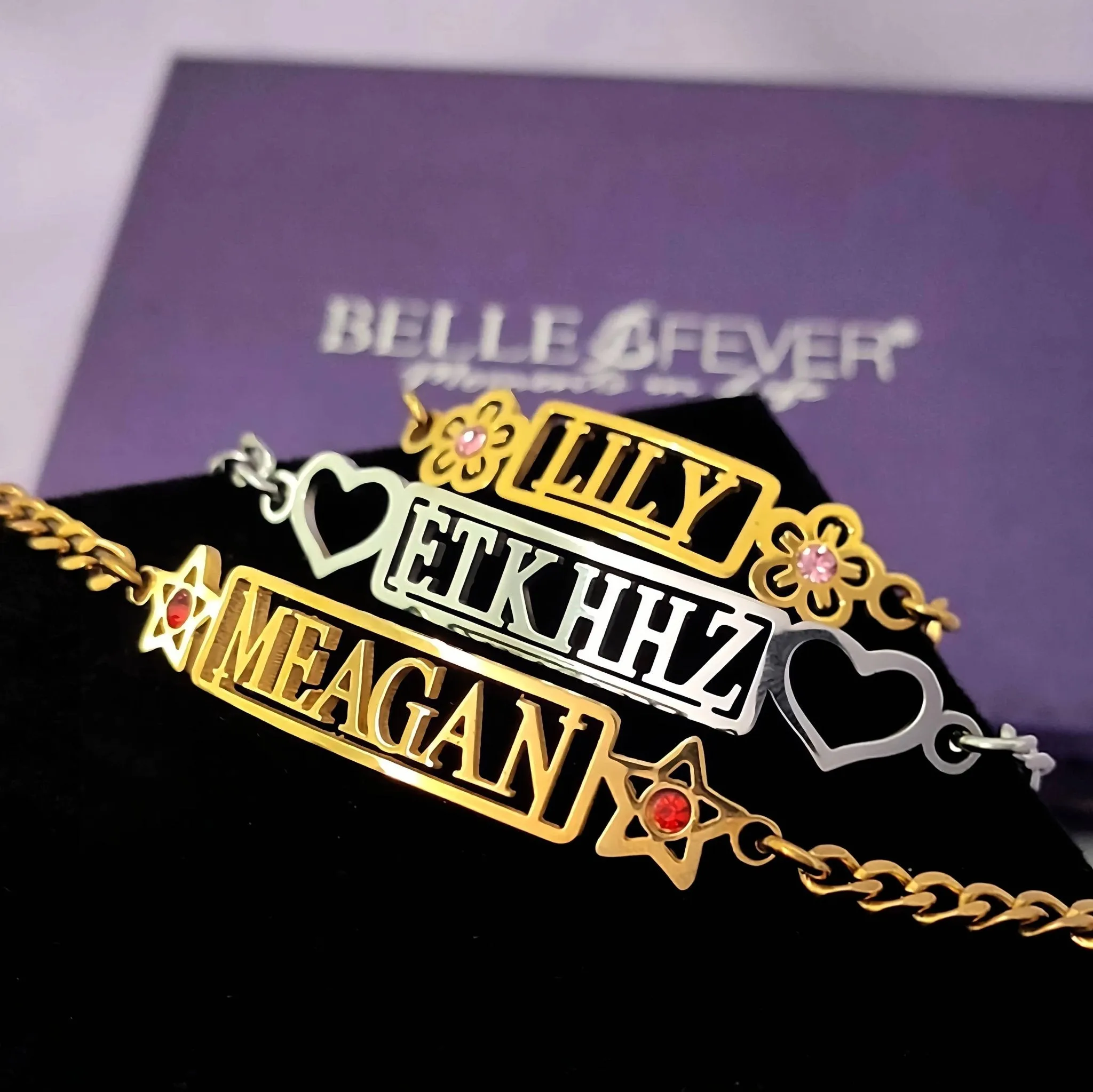 Name Bracelet (Birthstones Optional)