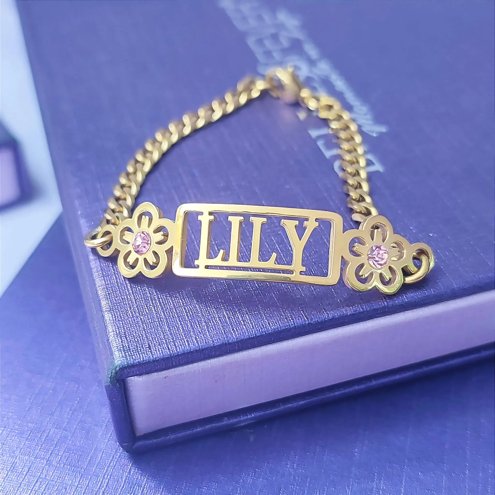 Name Bracelet (Birthstones Optional)