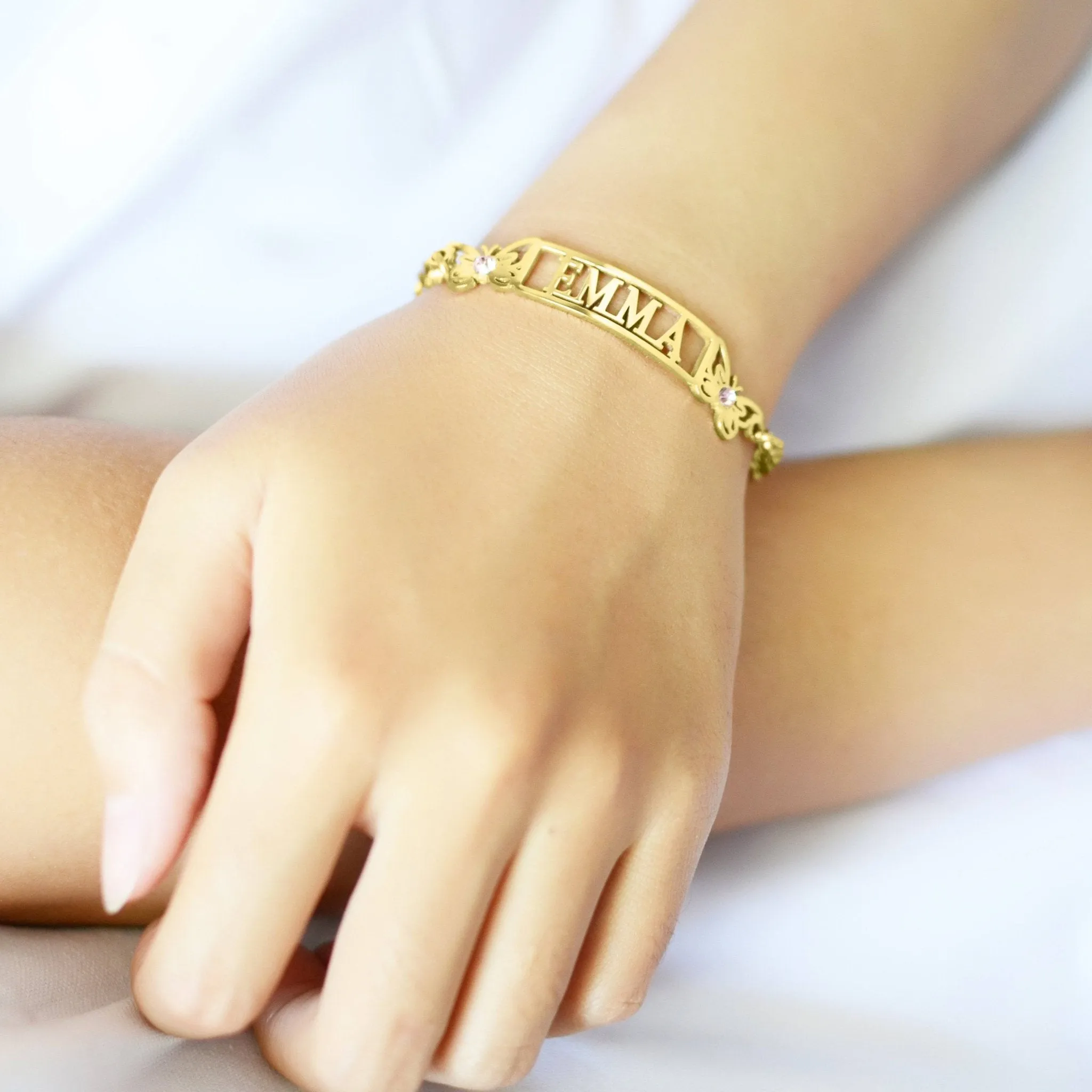 Name Bracelet (Birthstones Optional)