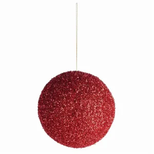 Napa Home Garden, GLITTERED BALL ORNAMENT 6",z5573rd