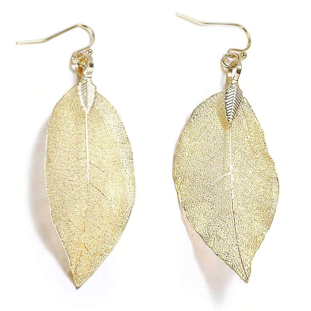 Natural Filigree Leaf Earrings