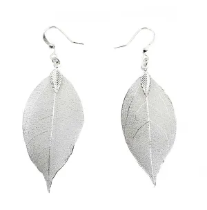 Natural Filigree Leaf Earrings