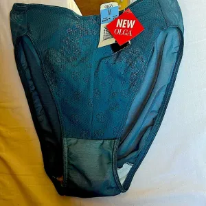 NWT VTG SexyOLGA Panties.Beautiful Lace &amp; ColorBlueAgate.S:M Perfect Condition🎉
