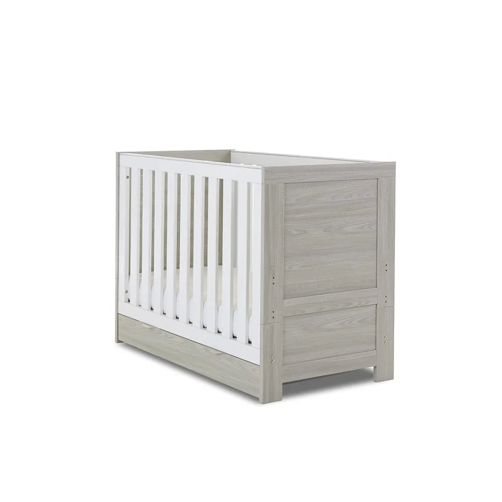 OBABY Nika Mini 2 Piece Room Set & Underdrawer - Grey Wash & White