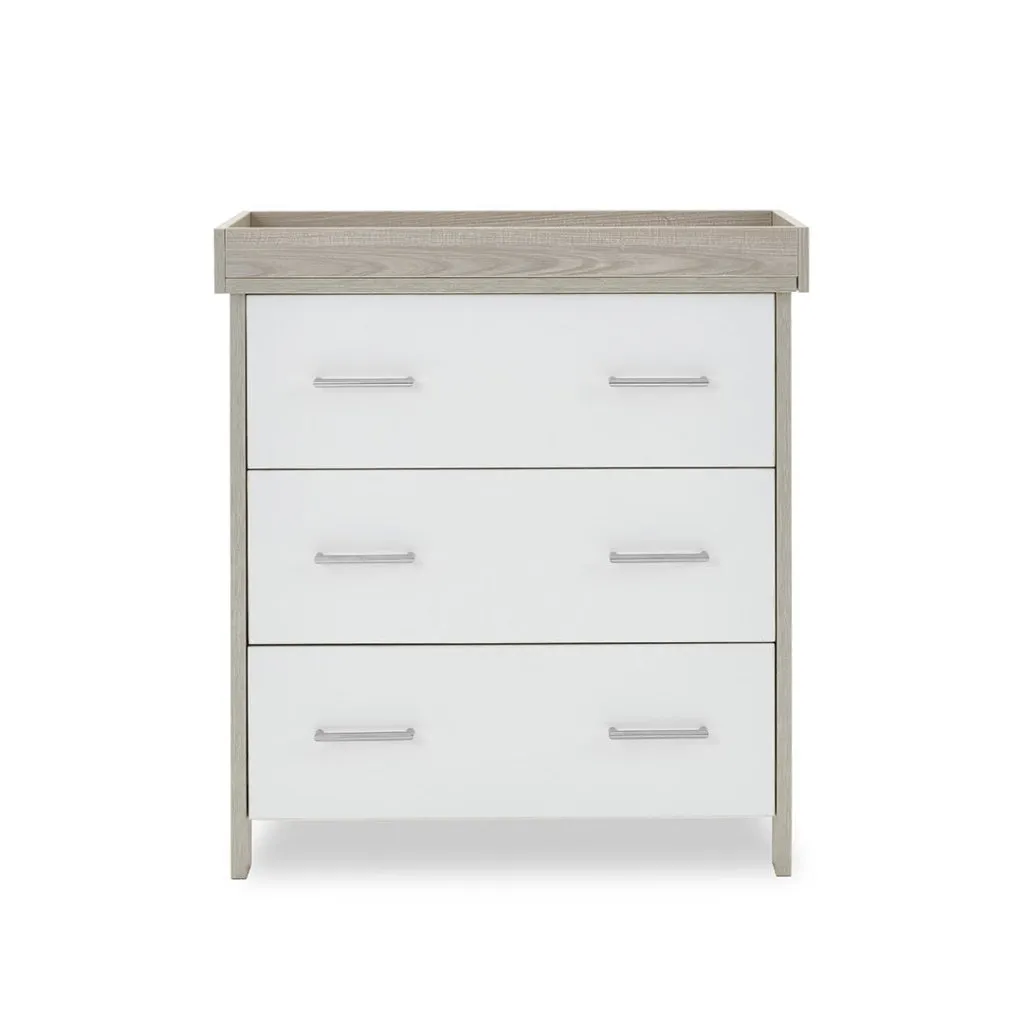 OBABY Nika Mini 2 Piece Room Set & Underdrawer - Grey Wash & White